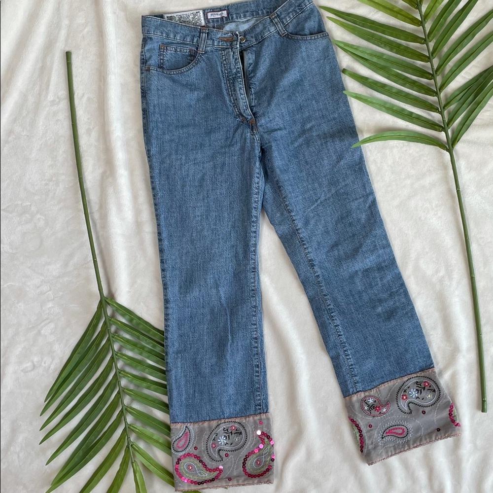 Max & Co embroidered flare jeans